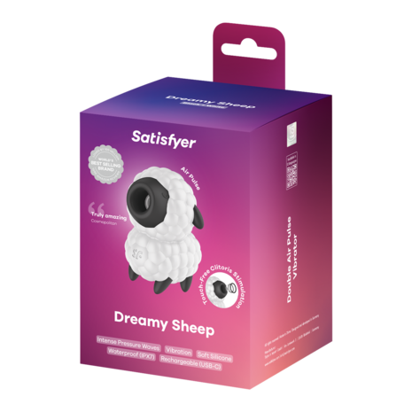 Satisfyer - Dreamy Sheep - Luchtdruk Vibrator - Zwart/Wit