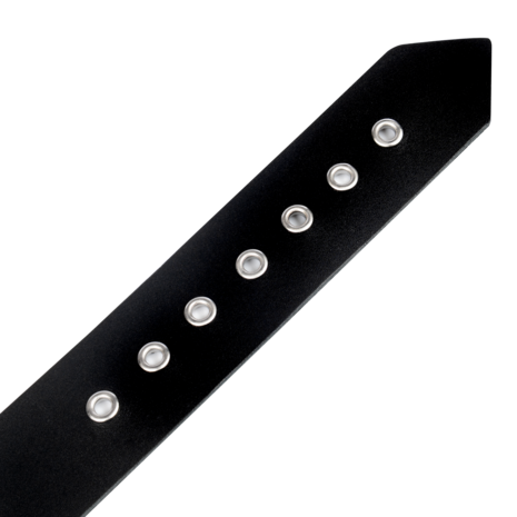 Rimba - Lederen Collar met Metalen Gesp - Zwart