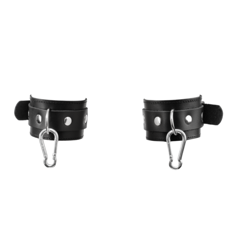 Rimba - Luxe Lederen Bondageharnas met Boeien - Zwart