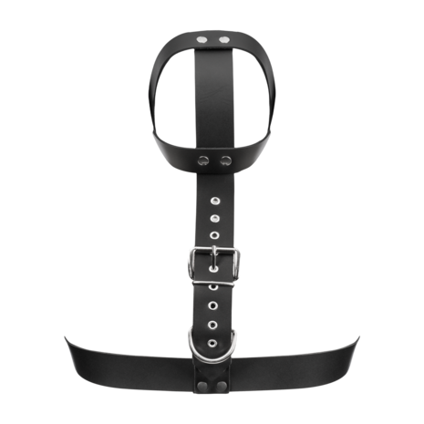 Rimba - Lederen Fixatie Hoofdharnas - Zwart