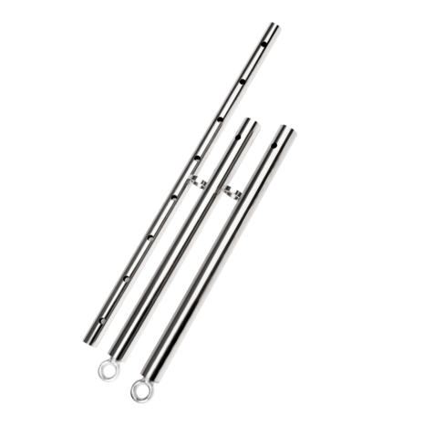 Rimba - Verstelbare Spreidstang met Halsband en Handboeien - Zwart/Zilver