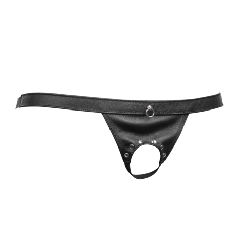 Rimba - Lederen Open Slip voor Heren - Zwart