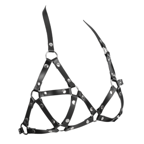 Rimba - Lederen Riemen-BH - Fetish Tuigje - Zwart
