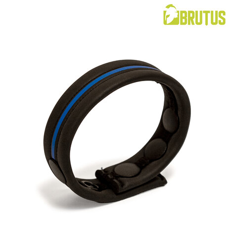 Brutus - Neopreen Cockstrap - Verstelbaar met drukknopen - Zwart/Blauw