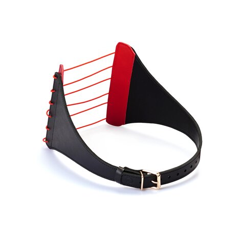 Liebe Seele - Punishment Harnas met Elastieken Snaren - Zwart/Rood