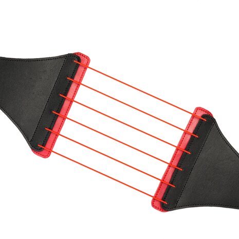 Liebe Seele - Punishment Harnas met Elastieken Snaren - Zwart/Rood