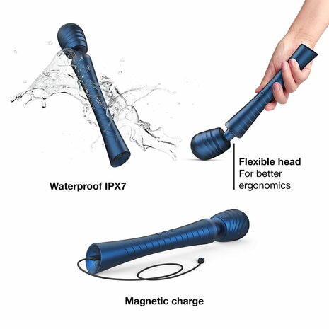 ManWan - Man.Wand Edgy - Wand Vibrator voor Haar & Hem - Stellar Blue