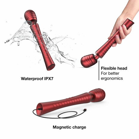 ManWan - Man.Wand Edgy - Wand Vibrator voor Haar & Hem - Red Velvet