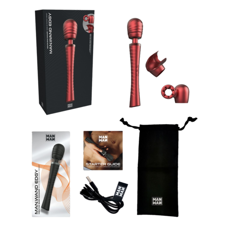 ManWan - Man.Wand Edgy - Wand Vibrator voor Haar & Hem - Red Velvet