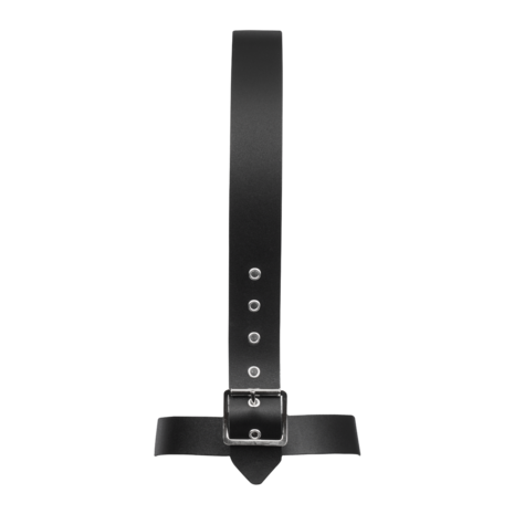 Rimba - Lederen Hoofdharnas met Collar en Neushaak - Zwart