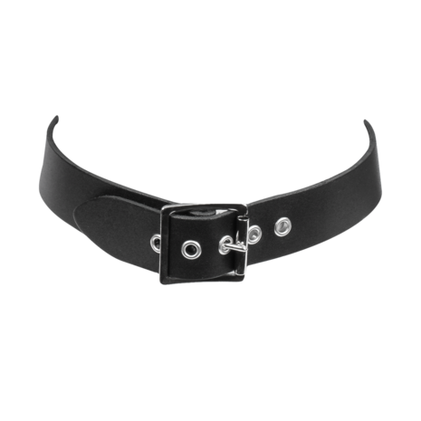 Rimba - Lederen Hoofdharnas met Collar en Neushaak - Zwart