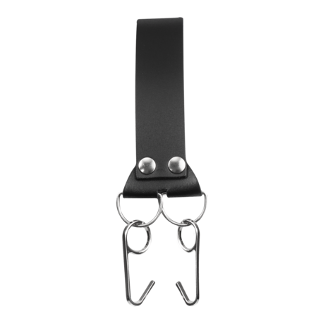 Rimba - Lederen Hoofdharnas met Collar en Neushaak - Zwart