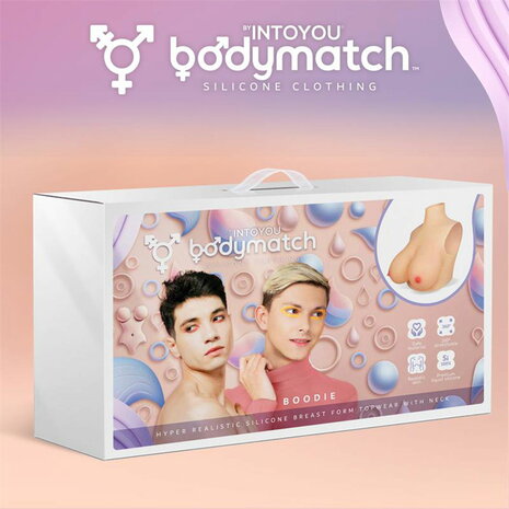 Bodymatch - Boodie - Realistische Siliconen Borstprothese - Lichte Huidskleur - Cup G