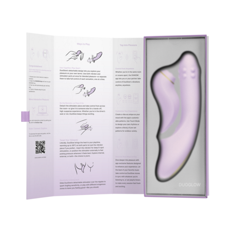 Svakom - DuoGlow - Stotende en Roterende Kralen Vibrator met Pulserende`Stimulator - Lila