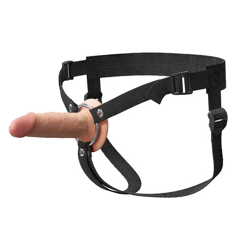 Pipedream - Fantasy X-Tensions - Strap-on met Holle Dildo - 14 cm - Lichte Huidskleur