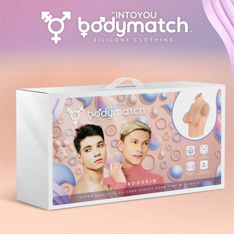 Bodymatch - Booskin - Realistische Siliconen Borstprothese - Lichte Huidskleur - Cup E