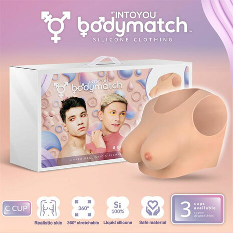 Bodymatch - Bowie - Realistische siliconen borstprothese - Lichte Huidskleur - Cup C
