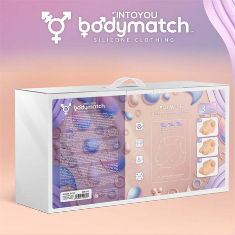 Bodymatch - Bowie - Realistische siliconen borstprothese - Lichte Huidskleur - Cup E