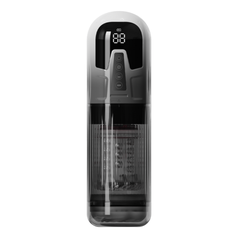 Rimba Toys - Orgastobator 08 - Masturbator - Zwart/Transparant