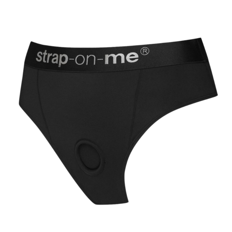 Strap-On-Me - Idole - Strap-On Harnas Slip - Zwart - Maat S