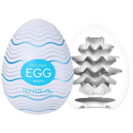 Tenga Wavy Eggs 6-Pack - Masturbator Set met Golvende Ribbels
