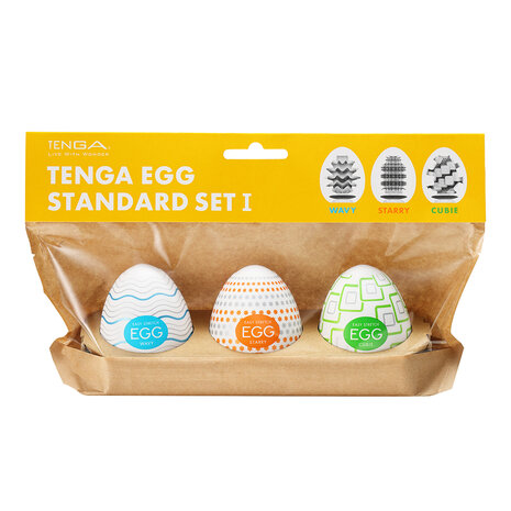 Tenga Variety Pack No. 1 - 3 Egg Masturbators - 3 Structuren - 3 Sensaties