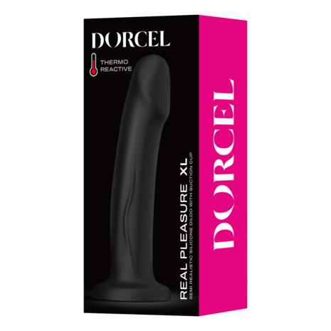 Dorcel - Real Pleasure - Stijlvolle Siliconen Dildo - Zwart - Maat XL