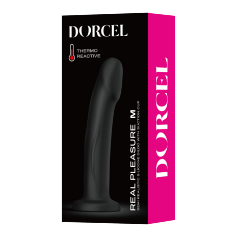 Dorcel - Real Pleasure - Stijlvolle Siliconen Dildo - Zwart - Maat M