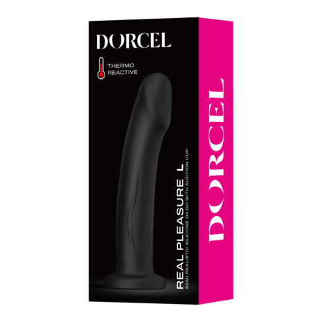 Dorcel - Real Pleasure - Stijlvolle Siliconen Dildo - Zwart - Maat L