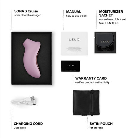 Lelo - Sona 3 Cruise -  Luchtdruk Vibrator - Zachtroze
