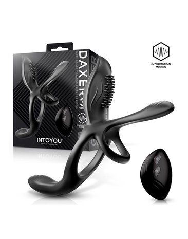 IY Daxer - Vibrerende Penisverlenger met Afstandsbediening - Zwart