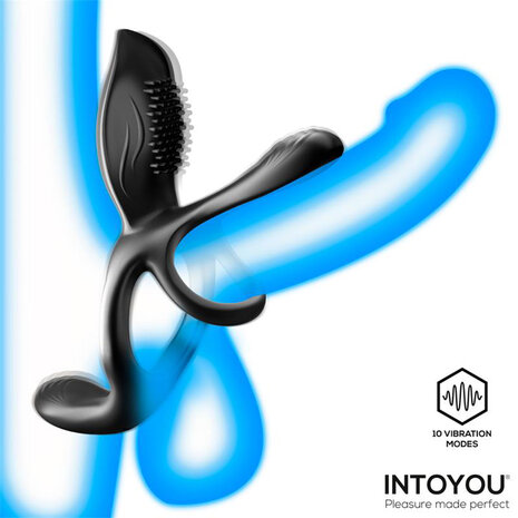 IY Daxer - Vibrerende Penisverlenger met Afstandsbediening - Zwart