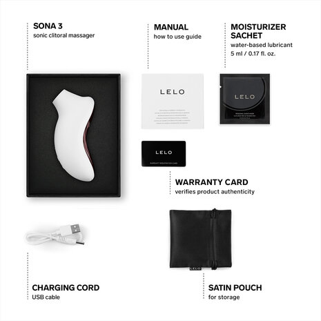 Lelo - Sona 3 -  Luchtdruk Vibrator - Cr&egrave;me