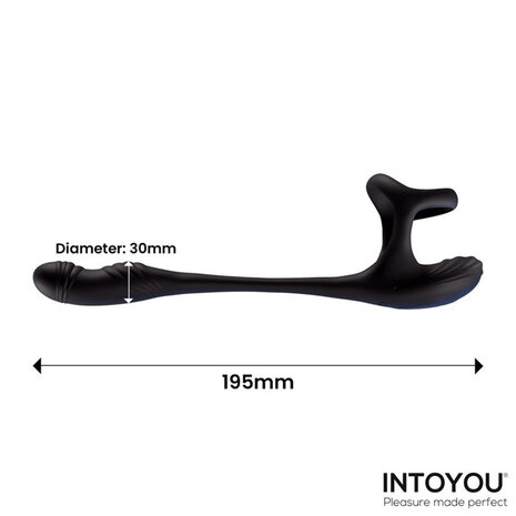 IY Kamber - Golvende en Vibrerende Anaal Plug met Cockring - Zwart