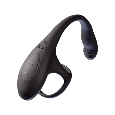 IY Kamber - Golvende en Vibrerende Anaal Plug met Cockring - Zwart