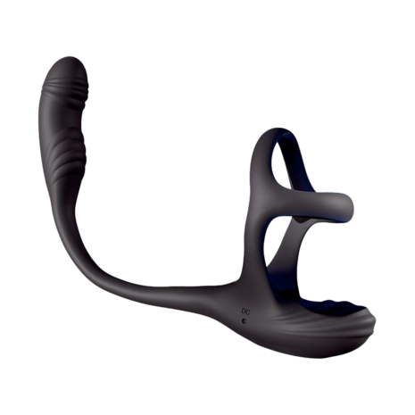 IY Kamber - Golvende en Vibrerende Anaal Plug met Cockring - Zwart