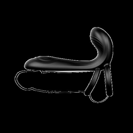 IY Synkox - Vibrerende Penisverlenger met Afstandsbediening - Zwart