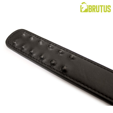 Brutus - Lederen Punisher Paddle met Noppen - Zwart