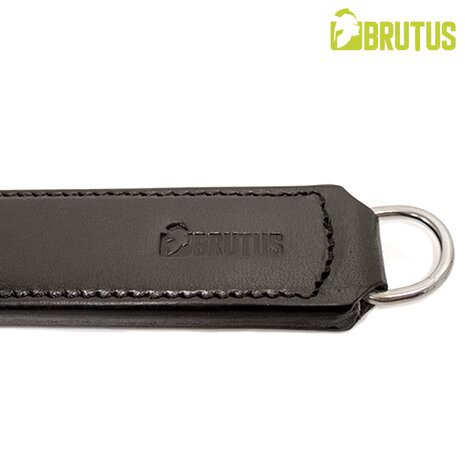 Brutus - Lederen Punisher Paddle met Noppen - Zwart