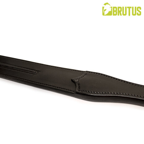 Brutus - Two Finger II - Zweep met Dubbele Zware Lederen Slappers - Zwart