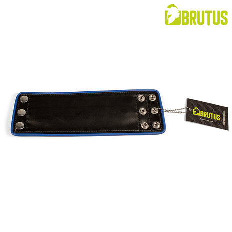 Brutus - Lederen Polsportemonnee met Rits - Zwart/Blauw