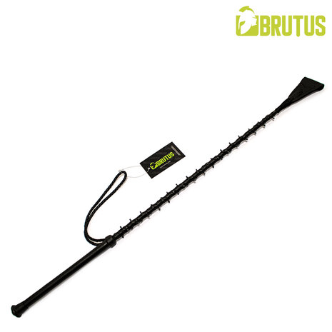 Brutus - Lederen Rijzweep met Spikes - Zwart