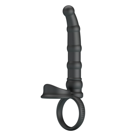 Pretty Love -  Tatum - Anale Vibrator met Penisring - Zwart