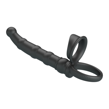 Pretty Love -  Tatum - Anale Vibrator met Penisring - Zwart