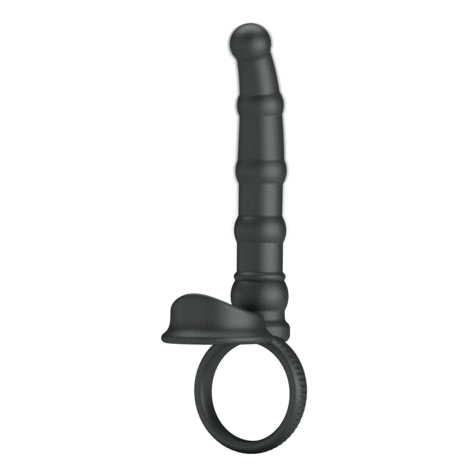 Pretty Love -  Tatum - Anale Vibrator met Penisring - Zwart