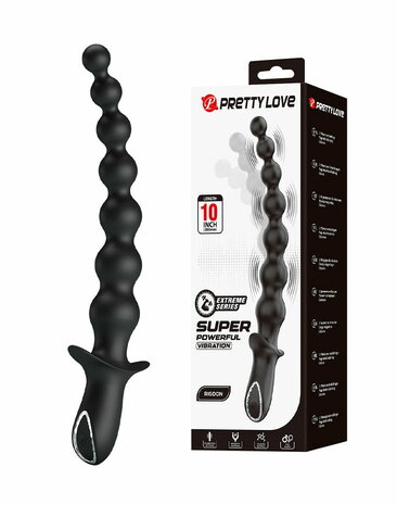 Pretty Love - Rigdon - Anale Kralen Vibrator - Zwart