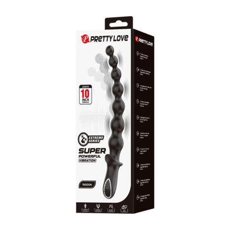 Pretty Love - Rigdon - Anale Kralen Vibrator - Zwart