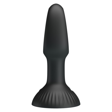 Pretty Love - Hubert - Vibrerende Buttplug - Anaal Vibrator - Met Wiebelend Tongetje - Zwart
