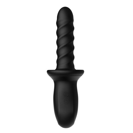 Nexus - Ascend - Stotende en Roterende Vibrator met Handvat - Zwart