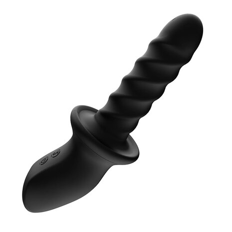 Nexus - Ascend - Stotende en Roterende Vibrator met Handvat - Zwart